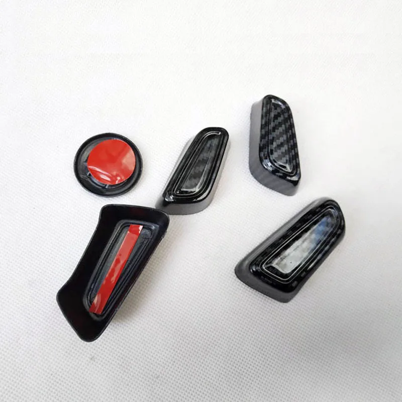 Para Toyota Rav4 Rav 4 Xa50 2019 2020 Control de asiento de coche interruptor de alimentación cubierta de ajuste accesorios interiores piezas de plástico carbono de fibra