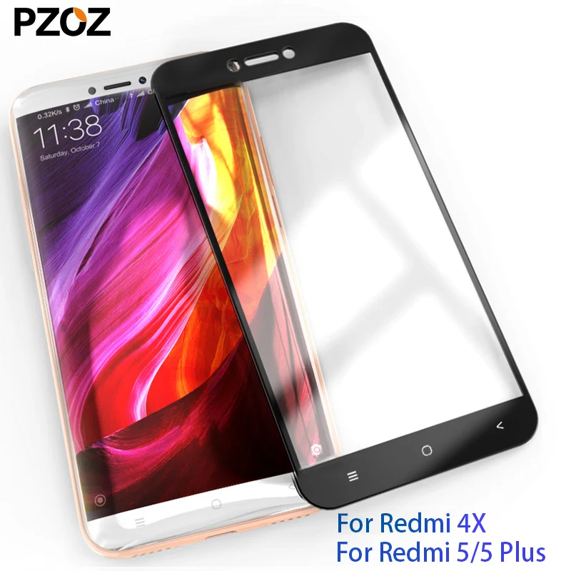 

PZOZ xiaomi redmi 4x 5 plus glass tempered cover prime screen protector redmi 4x glass protective Clear phone xiomi redmi 5 film