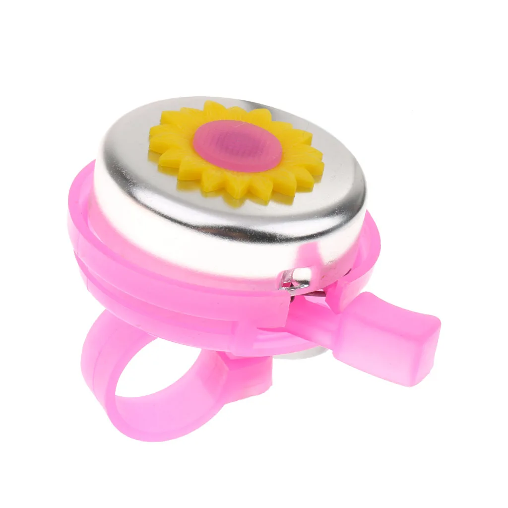 2Pcs/Set Children Kids Girls Bicycle Handlebar Scooter Bell + Bike Handlebar Flower Front Basket Shopping Stabilizer Accessories