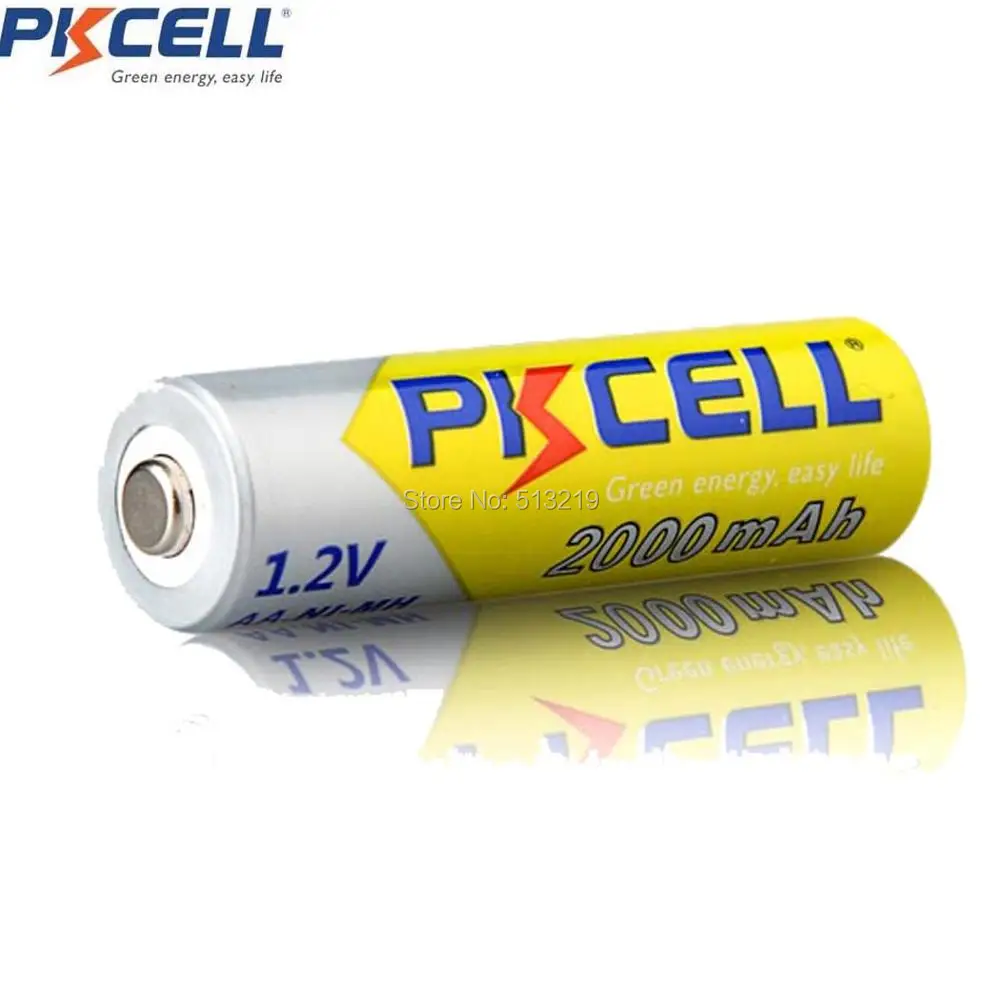 4 шт PKCELL ni-mh 2000 mAh 1,2 V AA Аккумуляторная батарея 2A Bateria Baterias