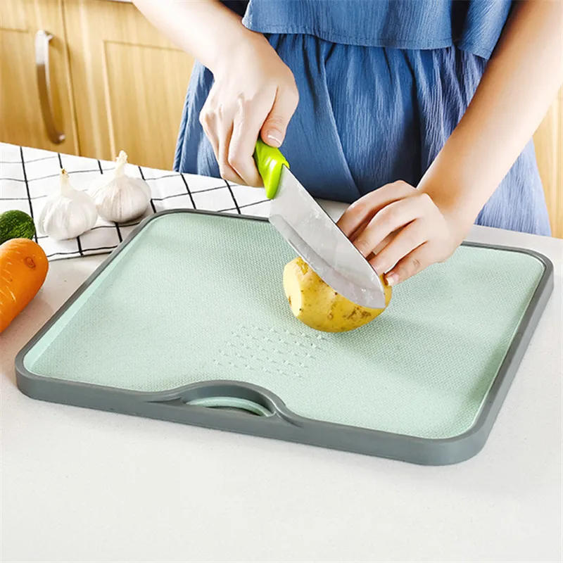 Offerte Eco Paglia di Grano Tagliere Rettangolo Gourmet di Taglio Bordo di Taglieri Con Aglio Strumento di Gadget Da Cucina