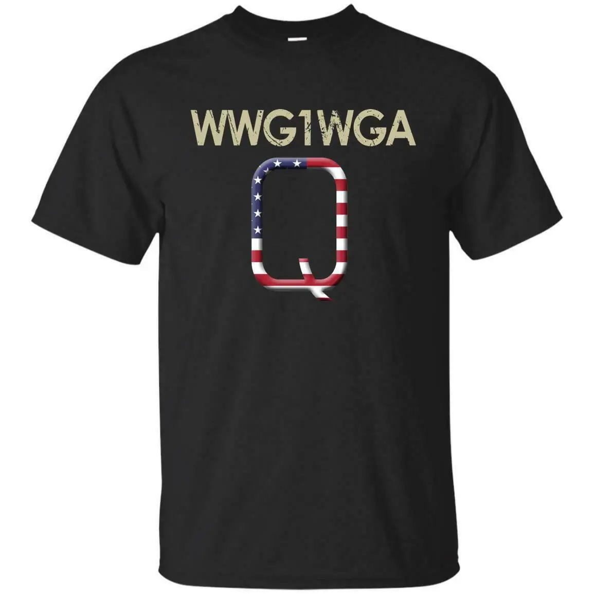 QANON WWG1WGA потертая футболка с логотипом американского флага TRUMP MAGA Q круглым