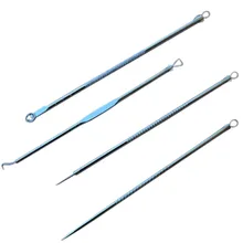 OUTTOP 4 шт., для девушек, Нержавеющая сталь угри, акне, недостатки кожи выталкиватель экстрактор для прыщей игла дропшиппинг Apr4