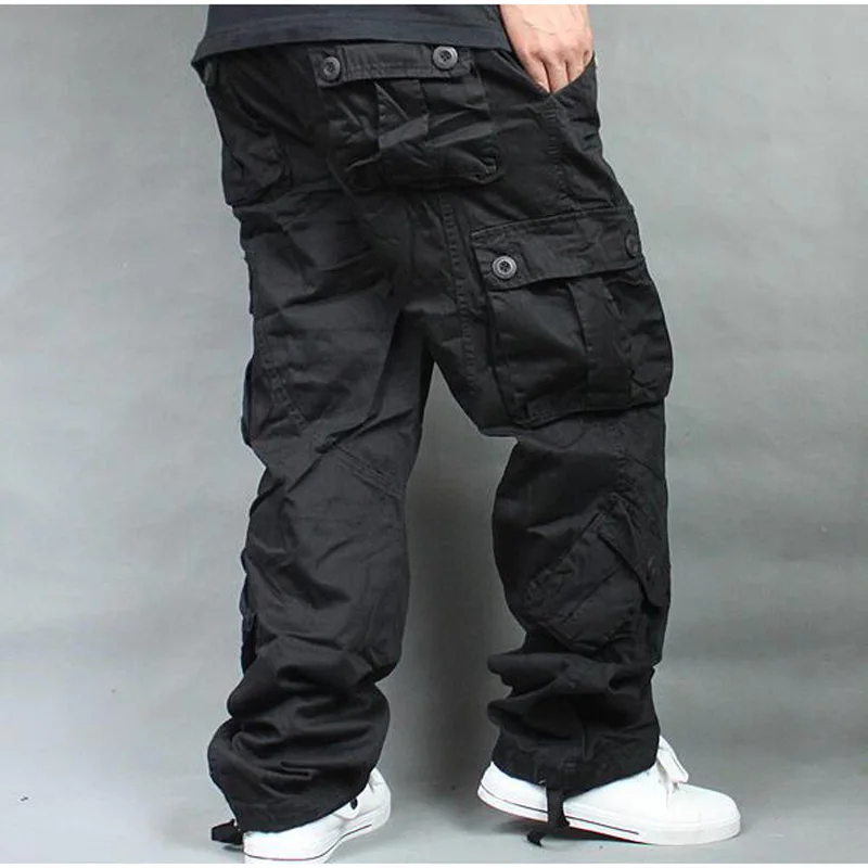  Plus Size 5XL 6XL 7XL Cargo Pants Overalls Hip Hop Men's Cotton Trousers Hiphop Men Baggy Casual Pa