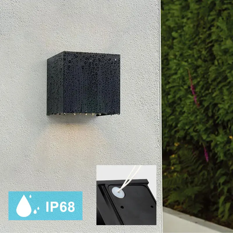 Outdoor LED Wall Light Waterproof Porch Wall Lamp 10W 90-260V Adjustable Sconce Lamp Up and Down For Corridor Garden Lighting