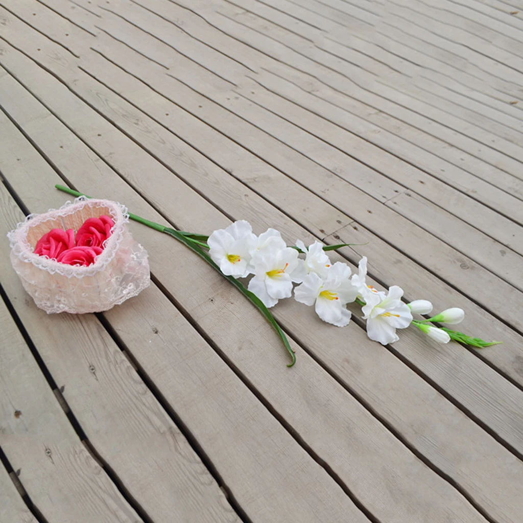 1Piece Artificial Simulation Gladiolus Flower with Stem for Wedding Home Decoration