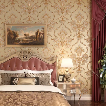 

European non-woven wallpaper 3d stereo diamond embossed wallpaper bedroom living room TV background wallpaper papel de parede