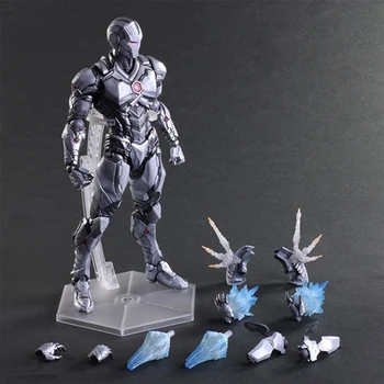 

PLAY ARTS 25cm IronMan Grey limited Edition Super Hero Iron man PVC Action Figure Collection Model Toys For Gift
