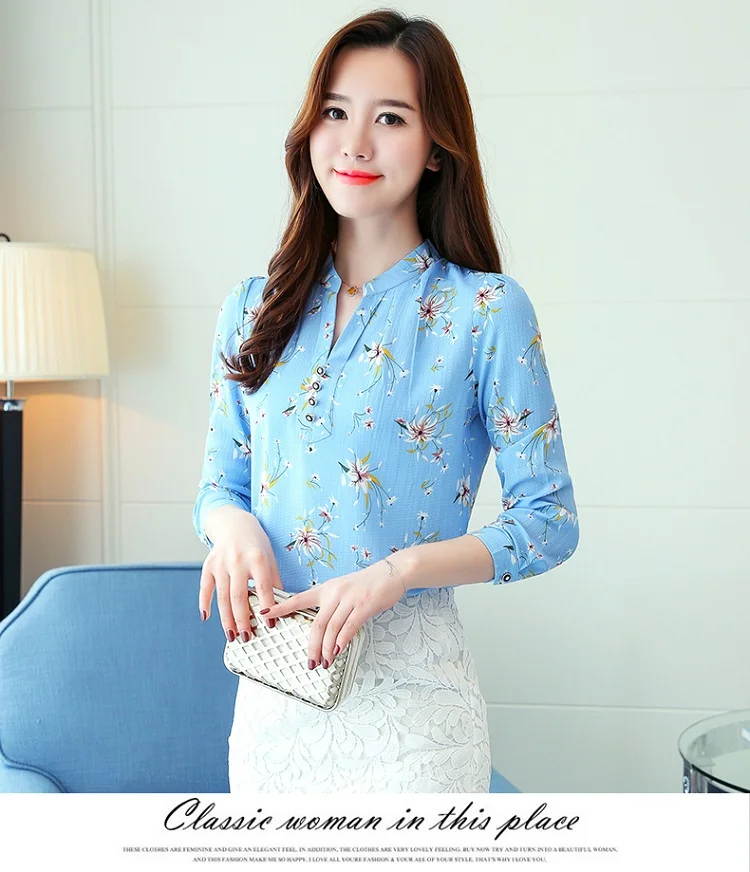 FREE SHIPPING Chiffon Blouse Floral Print OG0770