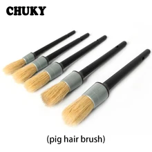 CHUKY Чистка автомобиля мягкая щетка для пыли натуральные щетки для свиной волос Инструменты для приборной панели Lada Honda Civic 2006-2011 Ssangyong