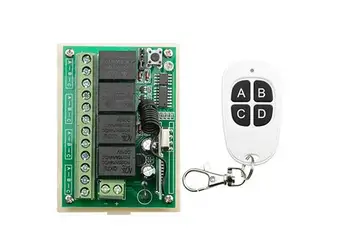 

DC12V 4CH 10A RF Wireless Remote Control Switch System teleswitch transmitter & receiver relay Receiver Smart Home Switch