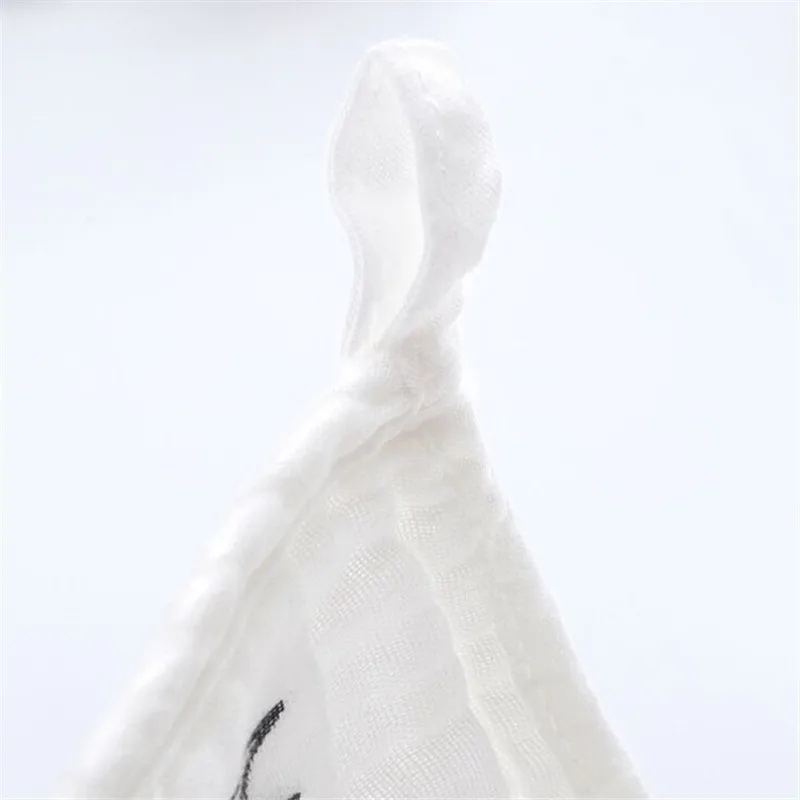 5PCS/LOT Baby Wipes Muslin Cloth Squares Handkerchief Soft Cotton Baby Washcloth Super Cute Kids Fa