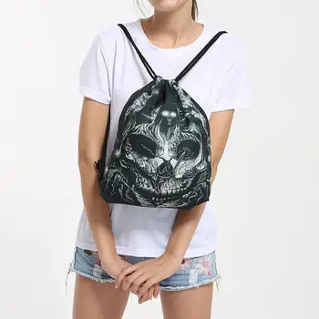 

Unisex Beach Backpacks Halloween Gift Bag Bundle Pocket 3D Printing Bags PolyesterDrawstring Backpack Beach Bags 0815