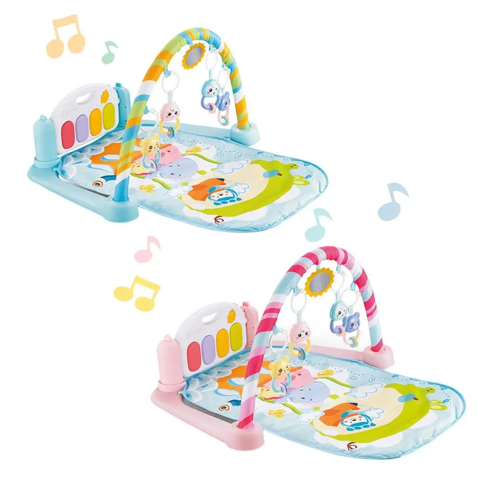 Baby Gym Frame Fitness Play Mat Game Pad Kick Play Piano With Pedals