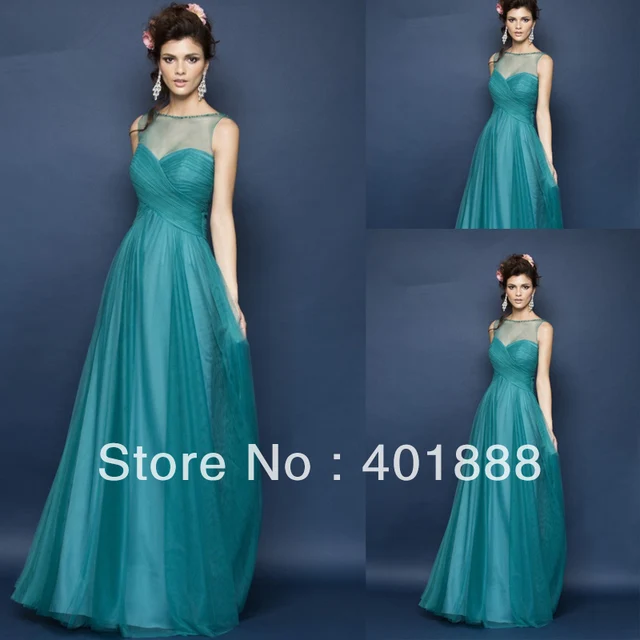 Chiffon Long Elegant Western Country Style Turquoise Bridesmaid Chiffon Long Elegant Western Country Style Turquoise Bridesmaid Dress