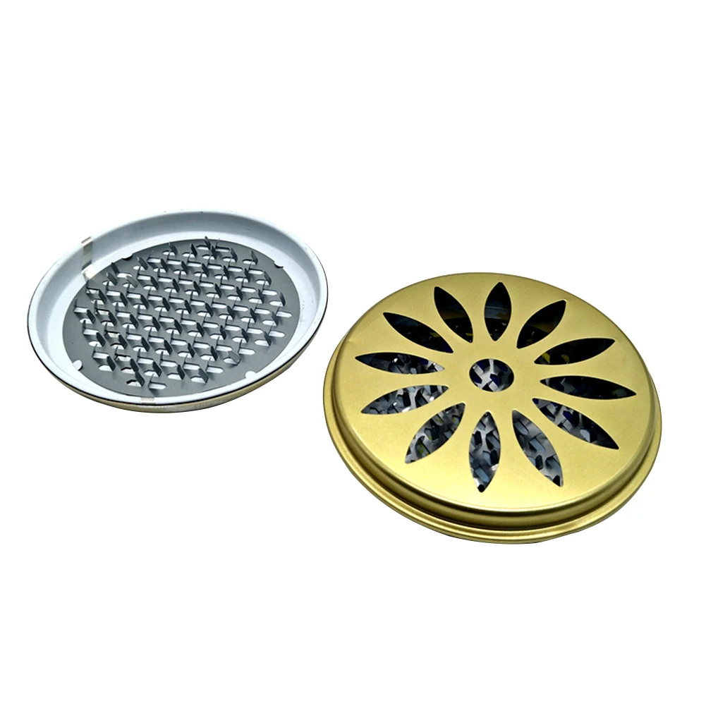 

Tray Incense Mosquito Coil Holder With Cover Plate Frame Safe Portable Insect Repellent Metal Round Rack Spiral Random Color