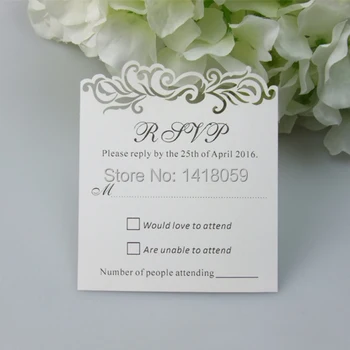 

100pcs Personalized RSVP Cards Wishing Well Cards With Blank Envelopes