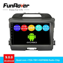 FUNROVER 2G di RAM 32G ROM android 9.0 autoradio lettore dvd per kia sportage 2009-2015 auto gps di navigazione multimediale stereo 4 core