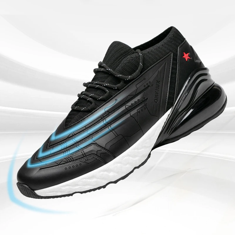 ONEMIX New Adult Men Sneakers Bullet Technology Leather Ultralight Trainer Air Running Shoe Off White Casual Tennis Women Shoes