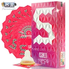 Personage 10 pçs tamanho pequeno apertado ribed spikes preservativos longo atraso prazer condones látex pênis manga brinquedos lubrificação segura