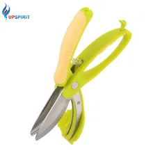 Upspirit Multifunctional Kitchen Scissors Double Layers Shears For Salad Fruit Vegetable Choppers Lettuce Knife Kitchen Tool