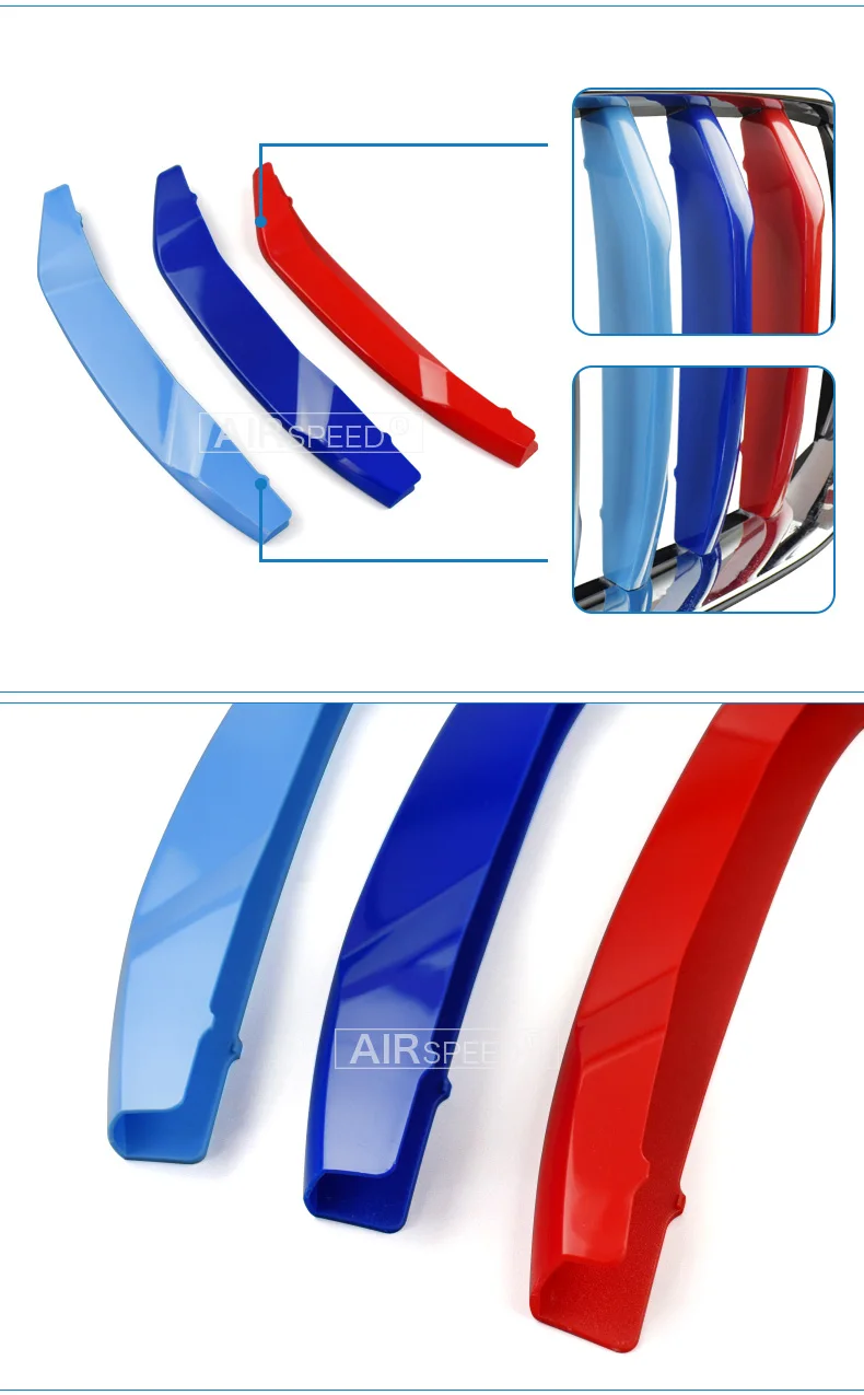 Airspeed 3D M Styling for BMW X5 G05 Accessories 2019 ABS Car Front Grille Cover Trim Grill Motorsport Strip Decoration Stickers (5)