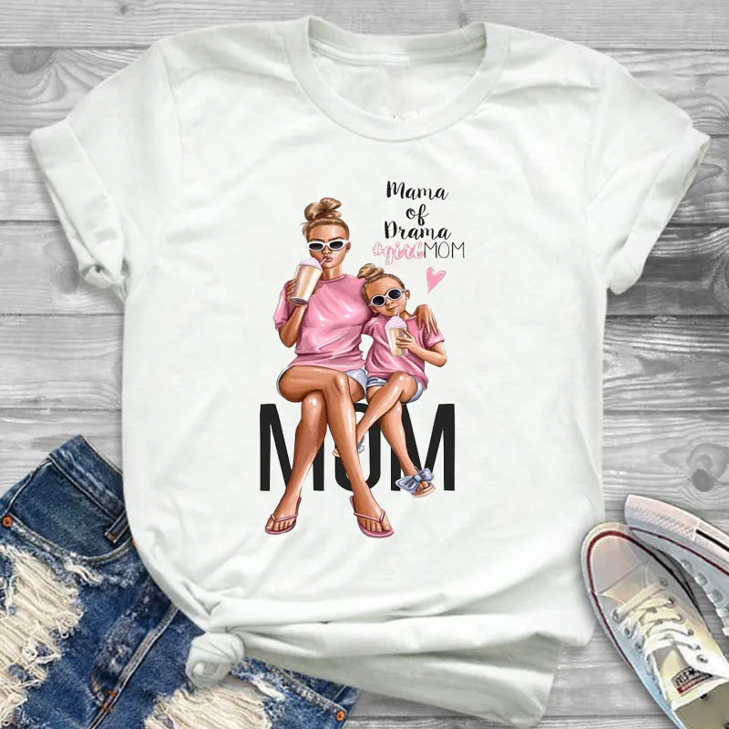 Женская футболка с рисунком из мультфильма суперлюбящая мама топ графическим