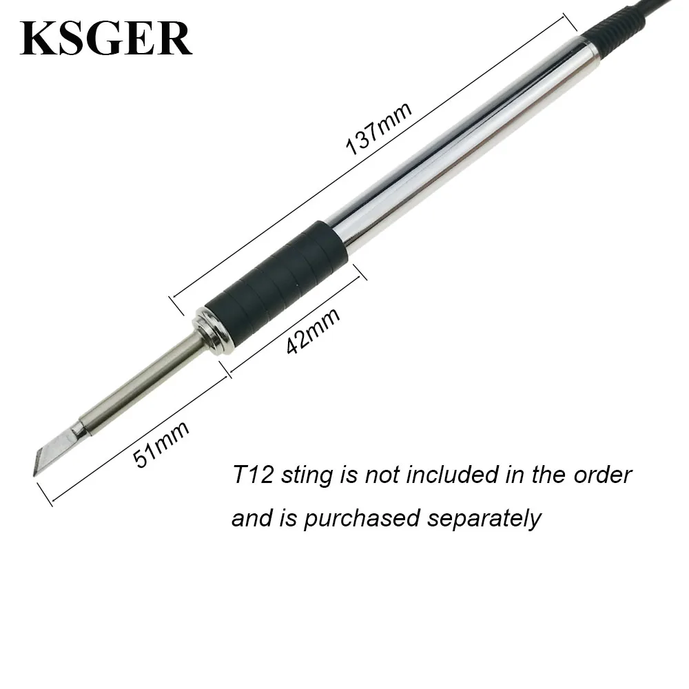 KSGER T12 нержавеющая сталь FX9501 ручка STM32 OLED паяльник станция ручка сварочный наконечник силиконовый Электрический инструмент V2.1S V3.0 V2.0