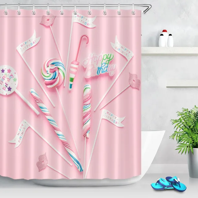 Lb Colorful Candy Lady Shower Curtain And Mat Set With 12hooks Lb Colorful Candy Lady Shower Curtain And Mat Set With 12hooks Waterproof Polyester Pink Bathroom