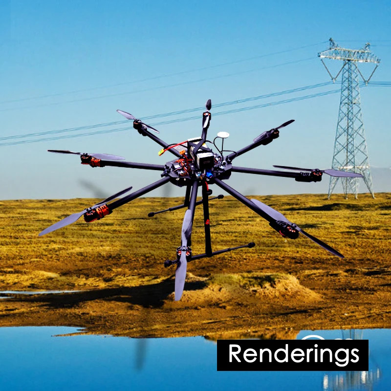 1020mm Portable 8-axis Drone Octacopter Foldable Frame Kit folding UAV For Aerial Researching Measu