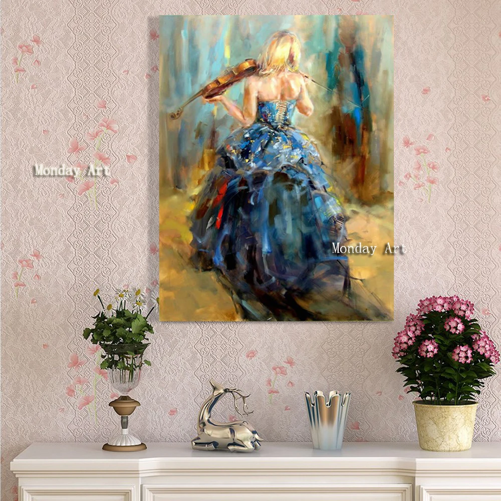 2 100-Hand-Painted-Figure-Oil-Paintings-On-Canvas-Beautiful-Lady-Art-Pictures-For-Living-Room-Wall (4)