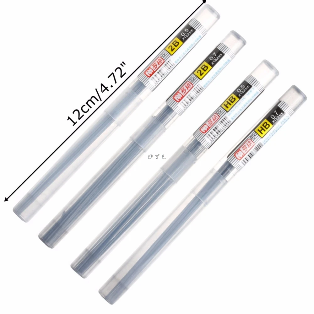 Стиль 2B HB свинец заправка трубка 0,5 мм/0,7 мм автоматический карандаш