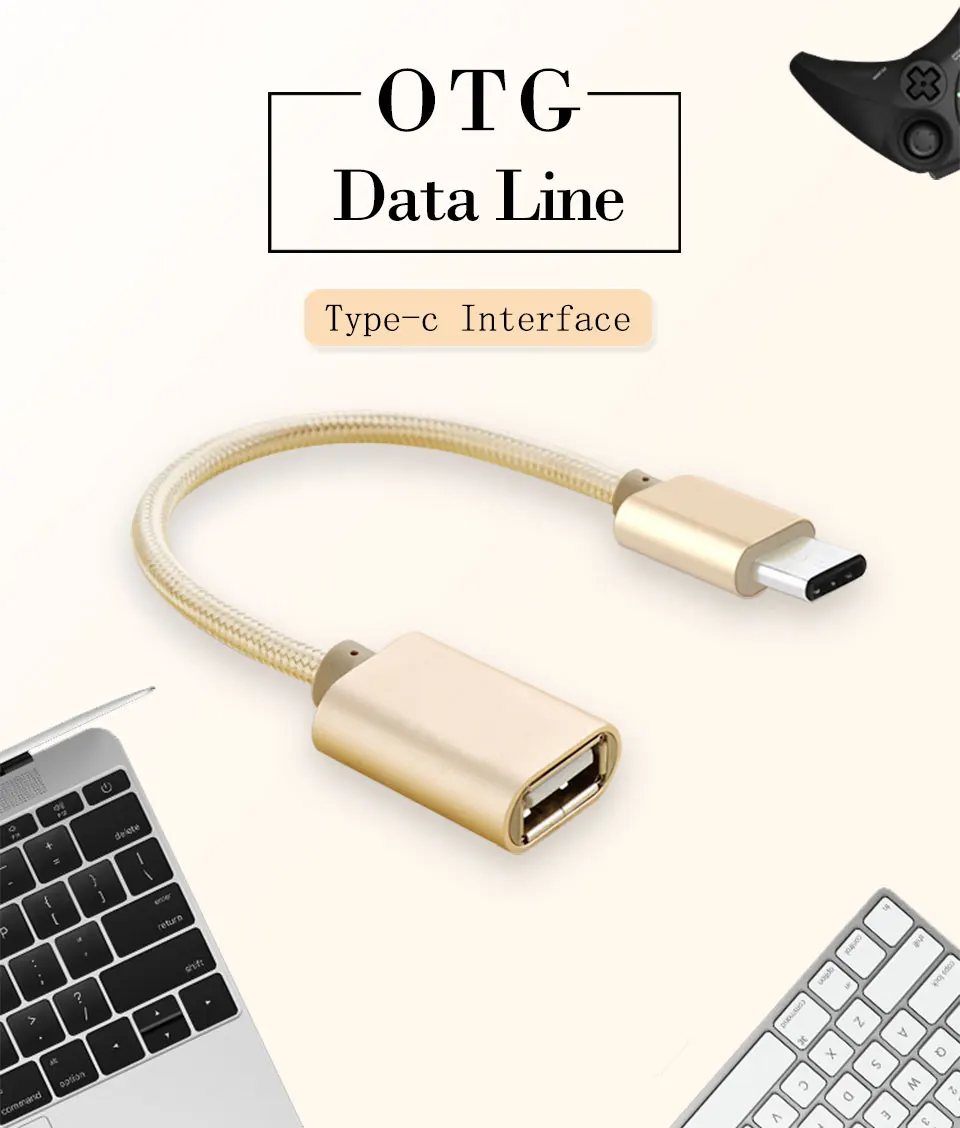 Type-c OTG Cable USB Female to Type C Male Adapter For Macbook Samsung S8 Plus Note 8 otg Cable For Nexus 5X 6P Xiaomi 5 (1)