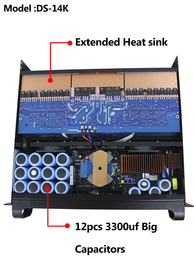 11,11 распродажа DS-14K усилитель 4x4400 Вт 4 Ом линейный массив усилитель профессиональная схема сабвуфер усилитель мощности