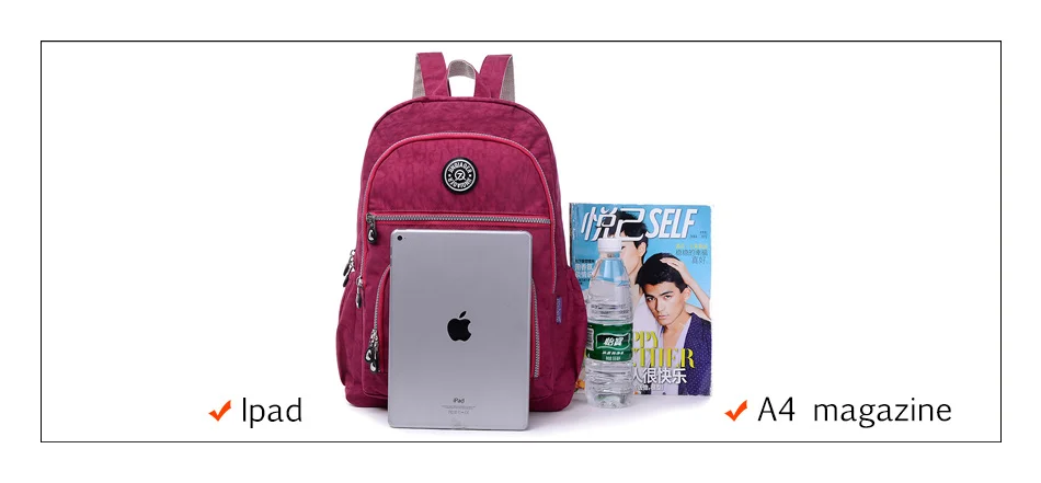 Модный водонепроницаемый нейлоновый женский рюкзак, женские школьные сумки в консервативном стиле для девочек, Большой Вместительный рюкзак для путешествий, Sac A Dos