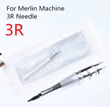 100 Шт. 3R 3-контактный Круглый Карты Иглы и 100 Шт. Советы Крышки Для Merlin Машина Munsu Перманентный Макияж Аксессуары Красота поставки