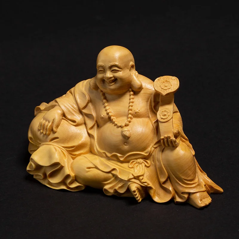 

Laugh buddha statue buddha car accessories buddhism Fengshui Maitreya carving Miniature home decors