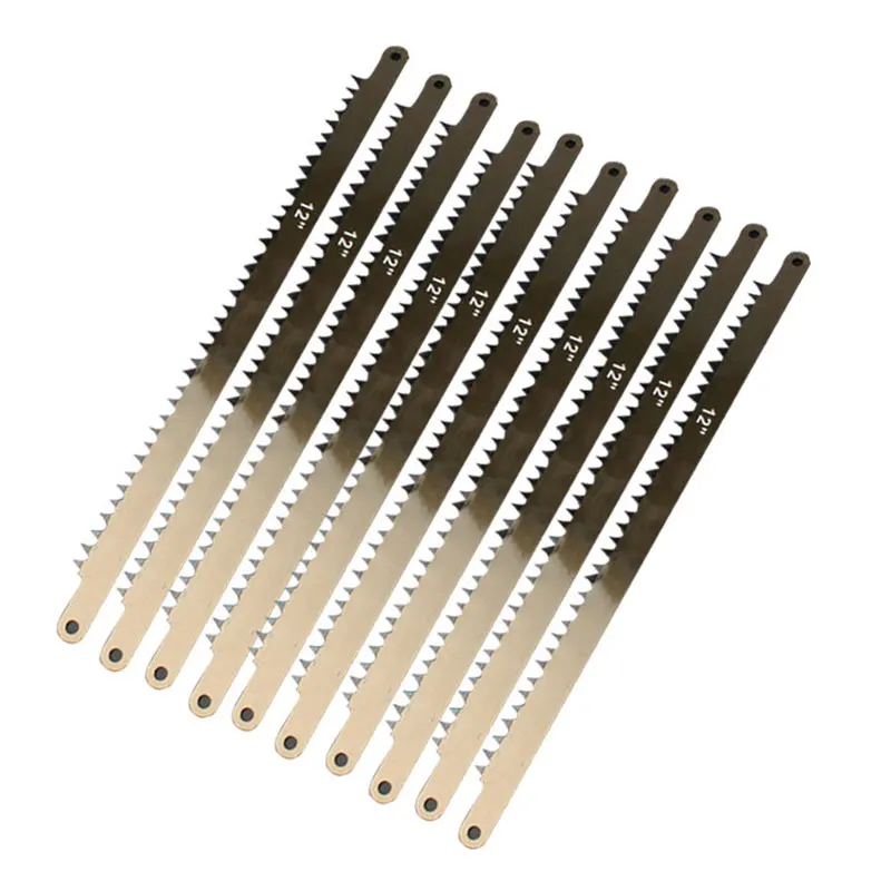 10PCS 12" Hacksaw Replacement Blades 4TPI Hand Saw Blade for Fresh