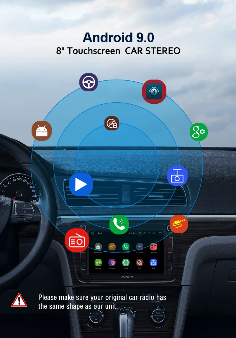 Discount Pumpkin Quad-core 2 Din 8