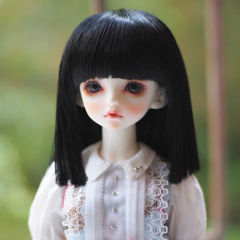 2018 Top quality 1/3 1/4 1/6 Bjd Wig LOVELY Black Straight Doll SD BJD Hair Free shipping | Игрушки и хобби