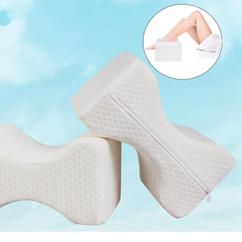 

Memory Foam Mat Pillows Sleeping Bolster Under Knee Pillow Orthopedic Posture Supporter Leg Cushion Sciatica Pain Relief Brace