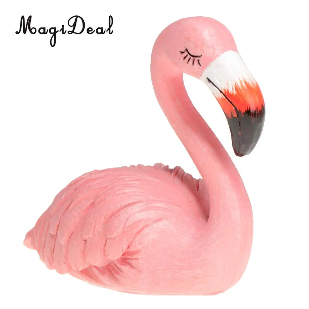Chic Flamingo Ormament Figurines Sculpture Wedding Decor Home Decoration 8 Styles 8-15cm, Pink