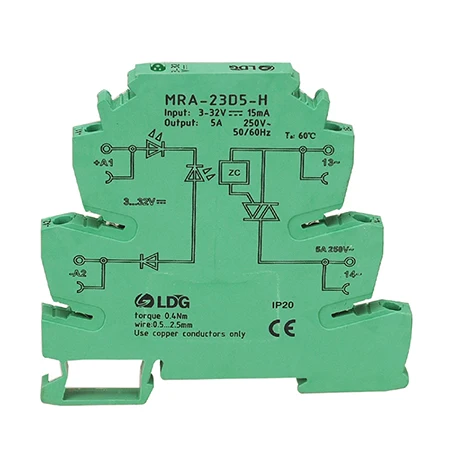 MRA-23D5-H 5А в: 3 в 5 в 12 В 24 В DC AC SSR интерфейс SSR твердотельный релейный модуль для умного дома светодиодный светильник, высокая разрывная мощность