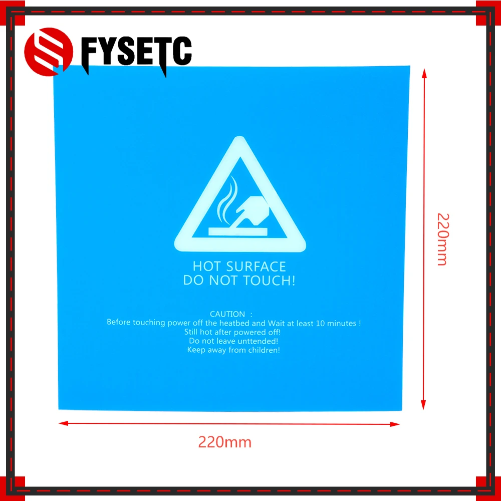 

1pc 3D Printer Frosted Heated Bed Sticker Blue Hotbed Build Sheet Plate Sticker 220x220mm For Wanhao Anet A8 A6 MK3 Ender 5