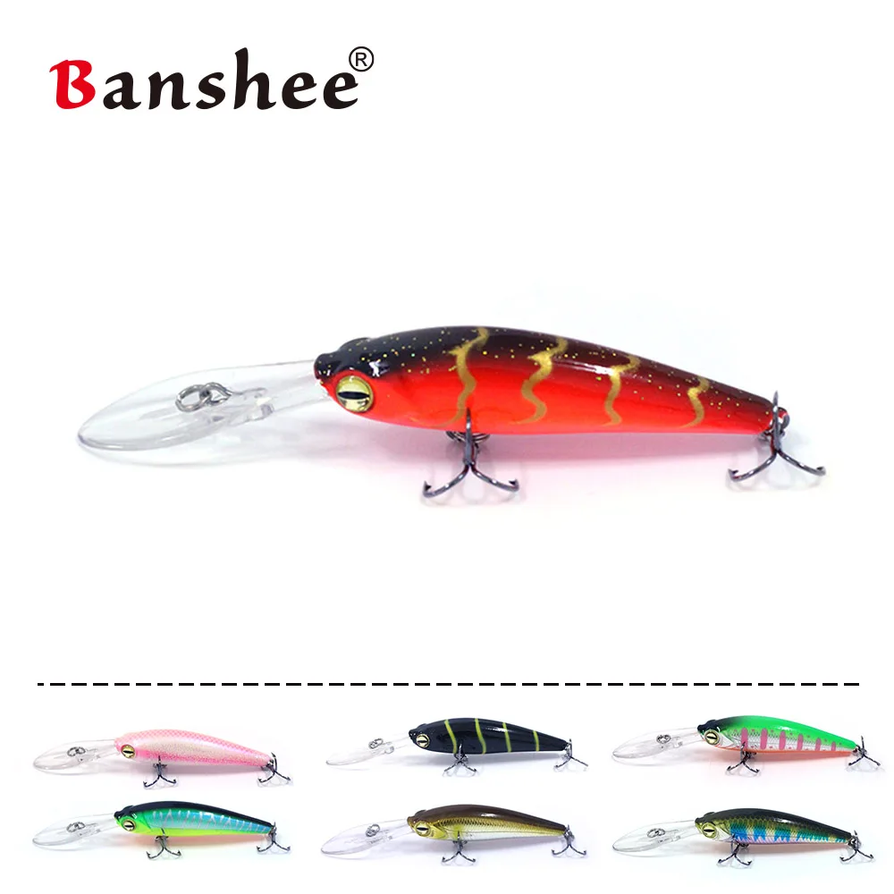 Banshee WF01 длинная губа Jerkbait 60 мм/6 г 3 шт./лот искусственный Троллинг на маленькую рыбешку воблер рыболовные приманки для моря для озера реки Длинные литья