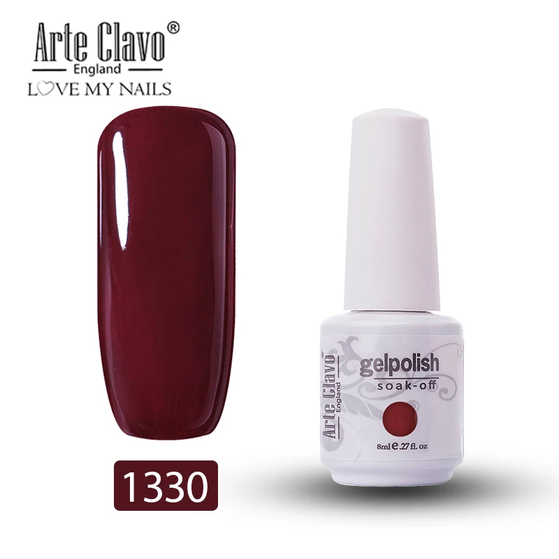 Arte Clavo гель лак для ногтей УФ гибридный дизайн ногтей маникюр наращивание ногтей 8 мл Vernis Полупостоянный праймер гель лак для ногтей - Цвет: 1330