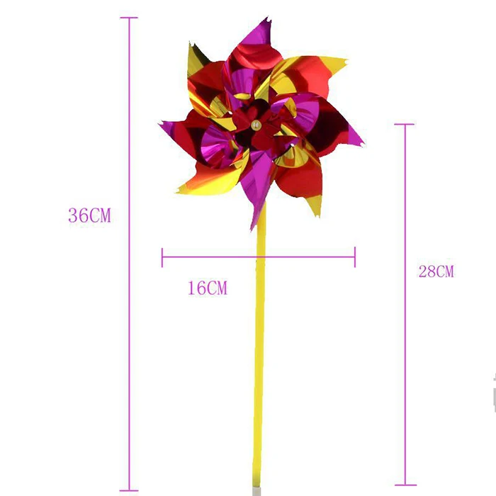 Ветряная мельница Классические игрушки Дети Цветной мельница для 36 см большие Размеры ветер Spinner украшения удовольствие забавная игрушка