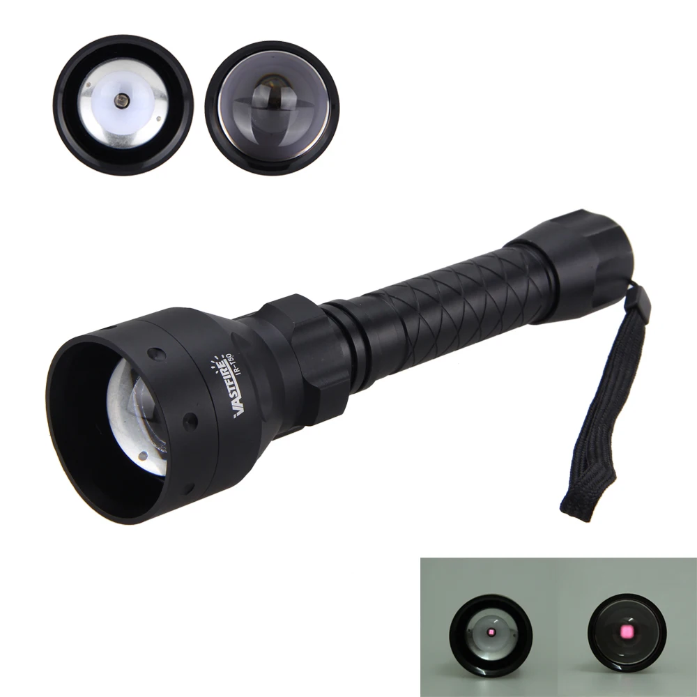 1200lm LED IR Flashlight Infrared IR 850nm Red Night Vision Hunting