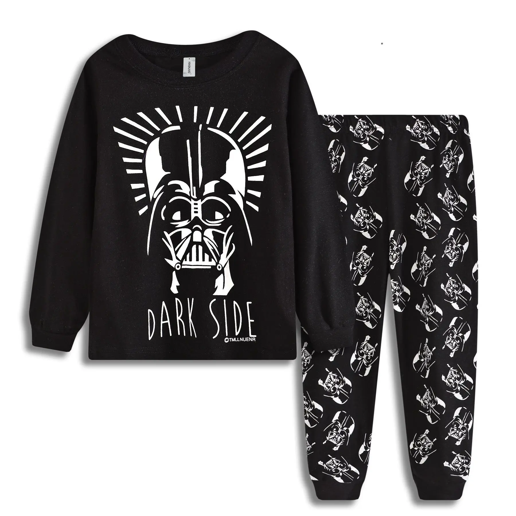 

HIMEALAVO Brand Cartoon Kid Pyjamas Autumn& Winter Boy Pajamas Set Children Underwear Star Wars Kids Cotton Set