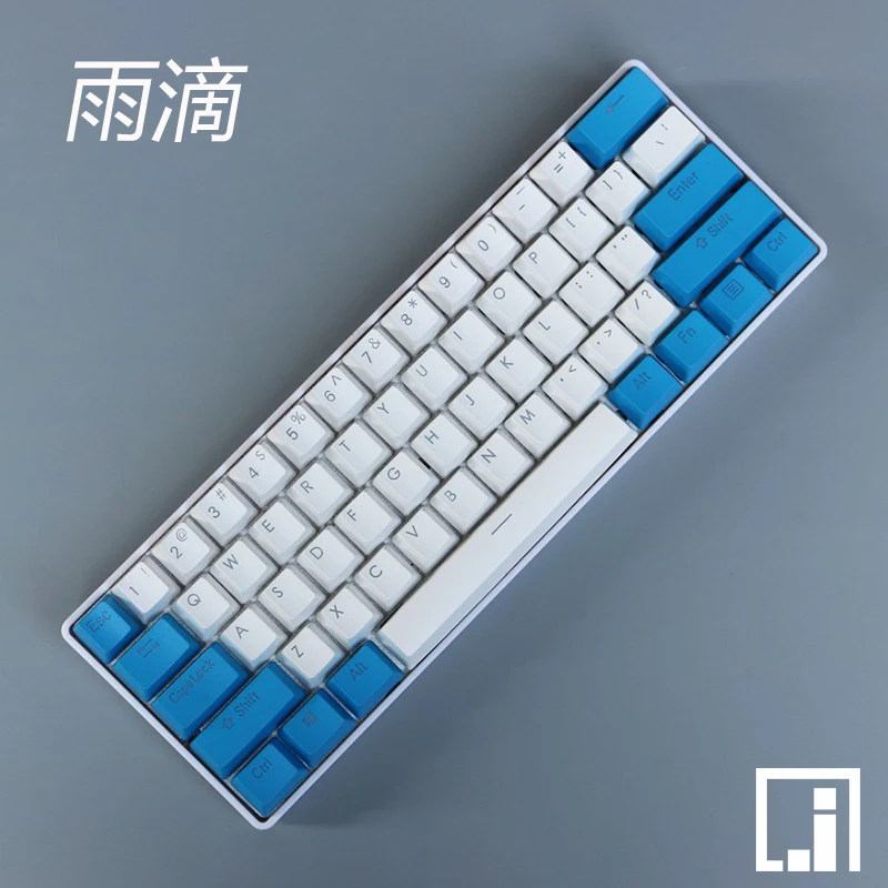 Скидка PBT keycap только для механической клавиатуры с подсветкой, синий, серый, красный, сигнальный светодиодный, полупрозрачный keycap cherry mx 87 104 poker